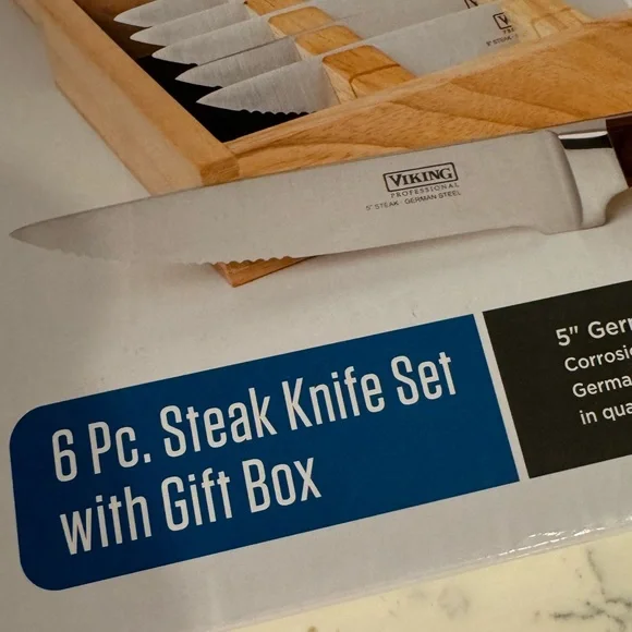 Viking 6 Pc Steak Knife Set NEW